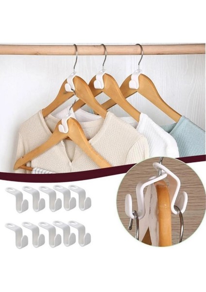 10 Adet Çok Amaçlı Askı Çoklayıcı Kancalar Kanca Askı Askı Kancası Elbise Askısı Çoklayıcı Aparat