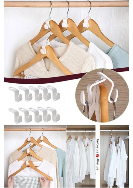 10 Adet Çok Amaçlı Askı Çoklayıcı Kancalar Kanca Askı Askı Kancası Elbise Askısı Çoklayıcı Aparat fırsatları