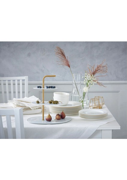 Ofantlıgt 18 Parça Beyaz Renk Modern Klasik Set Feldispat Porselen Akdenizshop fiyatları