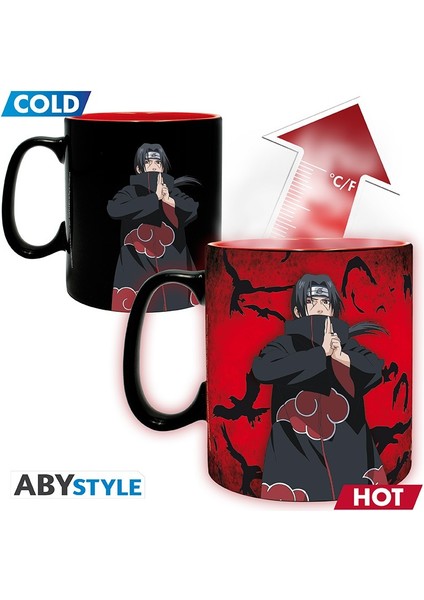 Naruto Shıppuden Gift Set Mug Heat Change + Coaster Akatsuki