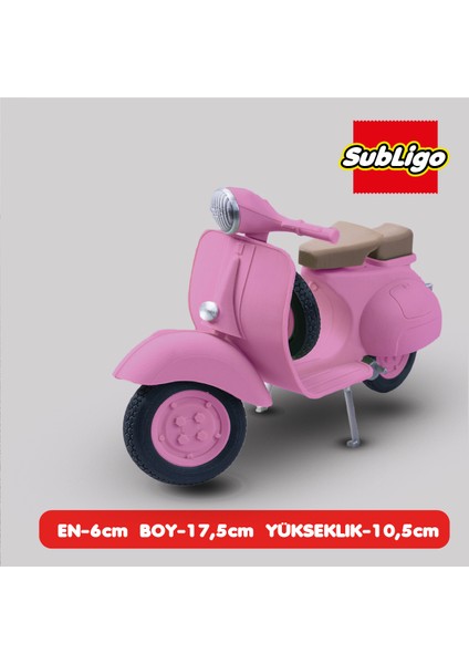 Vespa Motor Model Oyuncak Pembe