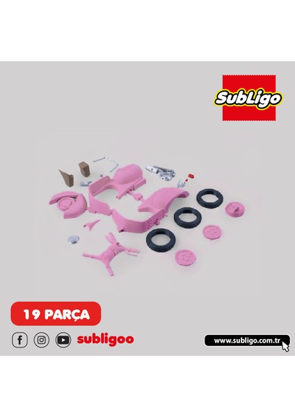 Vespa Motor Model Oyuncak Pembe