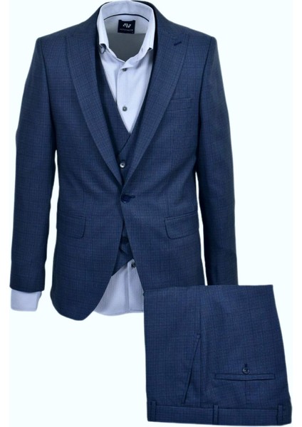 Erkek Hasır Silim Fit Takım Elbise BGL-ST03496