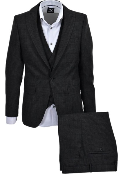 Erkek Hasır Silim Fit Takım Elbise BGL-ST03496