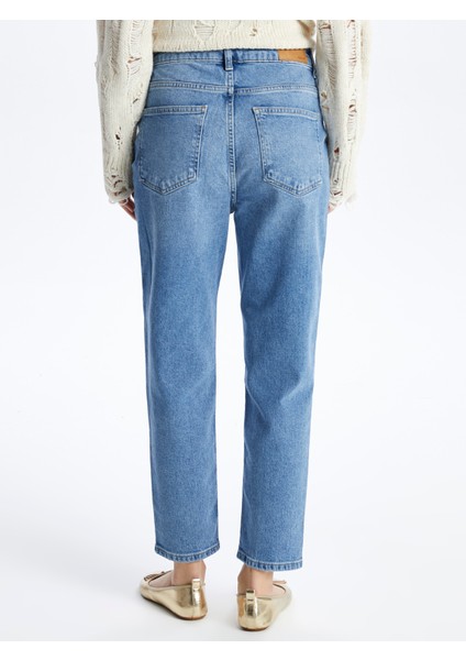 Paris - Mom Jeans Denim Pantolon - Mid Renk