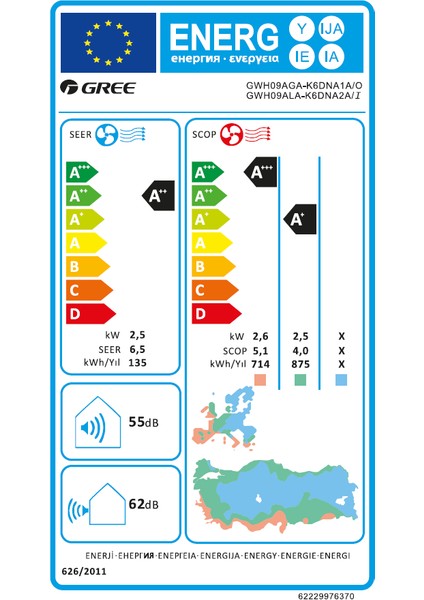 Aphro A++ 9.000 BTU Duvar Tipi Inverter Klima (Montaj Dahil)