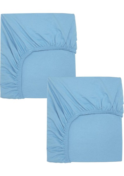 2 Adet 50 x 90 x 10 cm Anne Yanı Lastikli Penye Kumaş Bebek Çarşafı