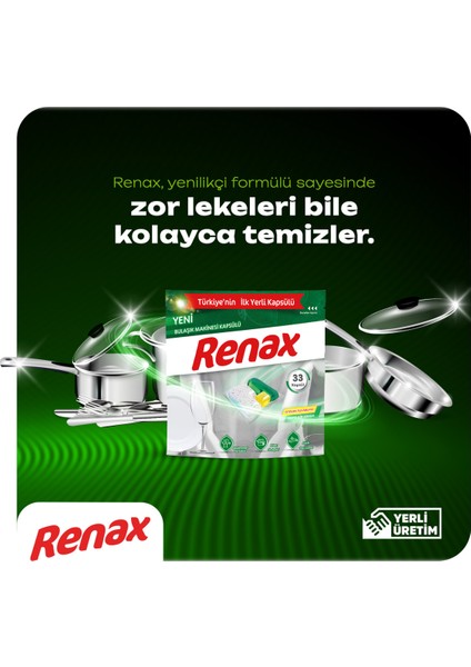 Renax Bulaşık Makinesi Kapsülü Hepsi Bir Arada 22 Li - 6 Paket