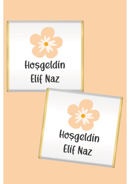 Çiçek Çikolata Etiketi