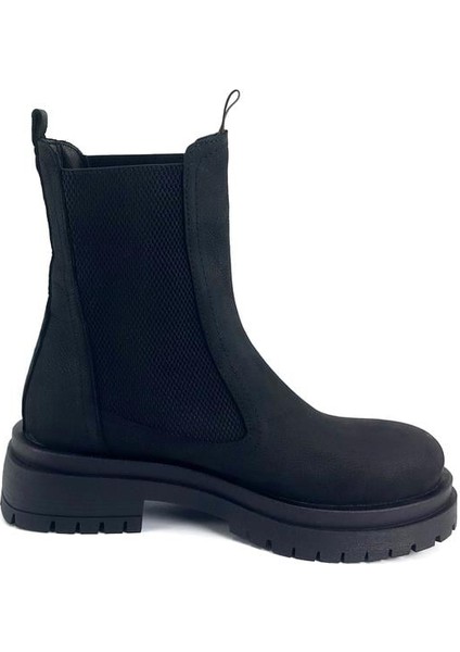 1925 23KB Kadın Günlük Bot Siyah Nubuk modelleri