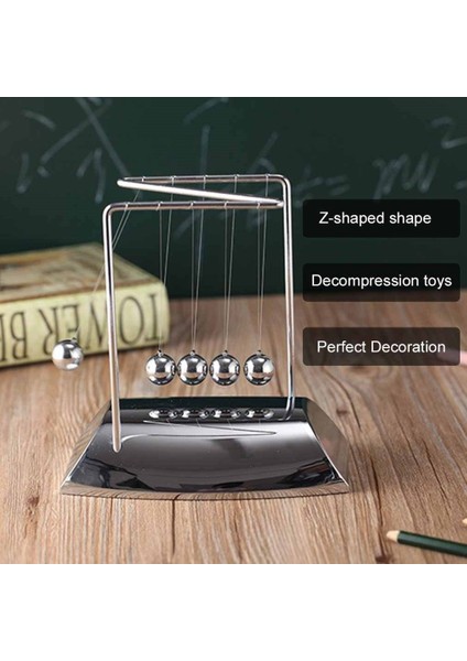 Lüks Newton Balance Denge Topu Büyük Boy Z Cradle Şık Ofis Hediyesi