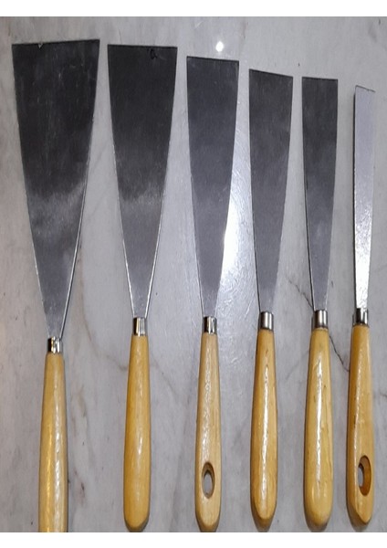 Spatula Tahta Ahşap Saplı 6 Adet Set modelleri