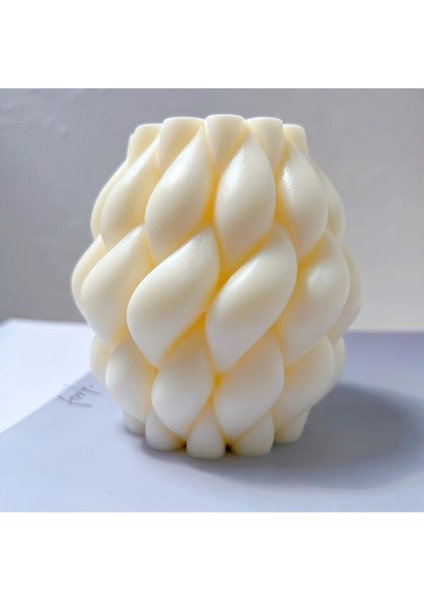 Dekoratif Örgü Mum Silikon Kalıbı