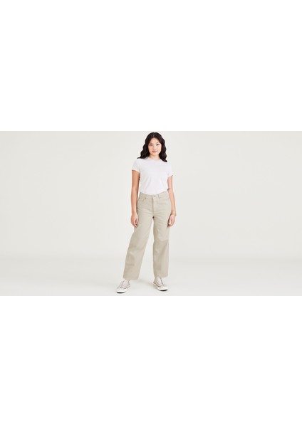 High Waist Jean Cut Straight Fit Pantolon