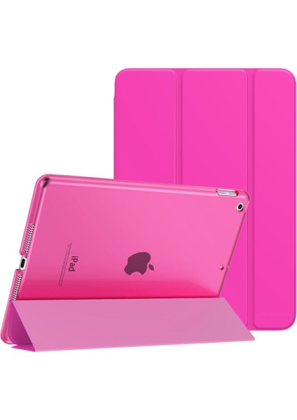 Apple iPad 6. Nesil (2018) 9.7 Yatay Standlı Uyku Modlu Basic Arkası Sert Smart Kılıf A1893 A1954