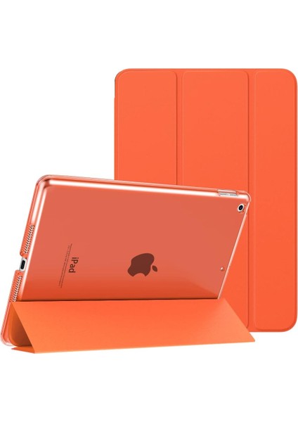 Apple iPad 7. Nesil (2019) 10.2 Yatay Standlı Uyku Modlu Basic Arkası Sert Smart Kılıf ve Ekran Koruyucu A2197 A2200 A2198