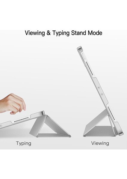 Apple Pro 12.9 4. Nesil (2020) Yatay Standlı Uyku Modlu Basic Arkası Sert Smart Kılıf ve Ekran Koruyucu A2229 A2069 A2232 A2233 fırsatları