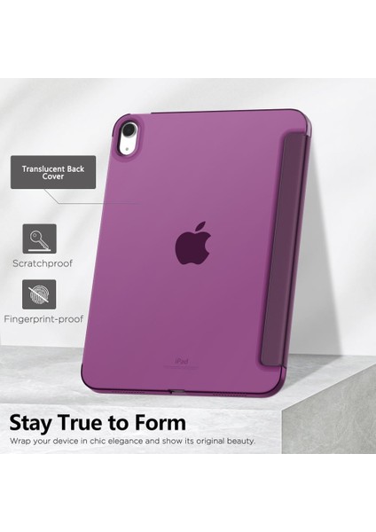 Apple Air 5. Nesil (2022) 10.9 Yatay Standlı Uyku Modlu Basic Arkası Sert Smart Kılıf A2588 A2589 A2591