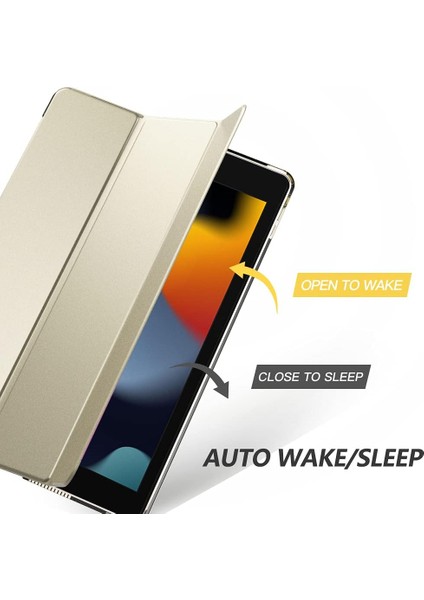 Apple iPad 9. Nesil (2021) 10.2 Yatay Standlı Uyku Modlu Basic Arkası Sert Smart Kılıf A2602 A2604 A2603 A2605 fırsatları