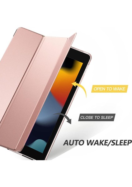 Apple iPad 8. Nesil (2020) 10.2 Yatay Standlı Uyku Modlu Basic Arkası Sert Smart Kılıf A2270 A2428 A2429 A2430 fırsatları