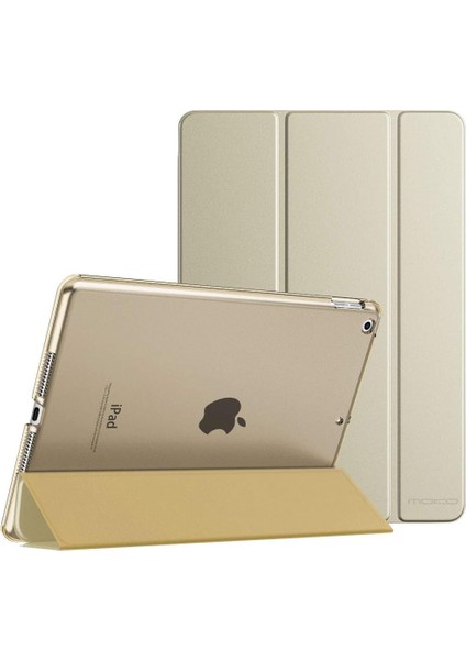 Apple iPad 7. Nesil (2019) 10.2 Yatay Standlı Uyku Modlu Basic Arkası Sert Smart Kılıf A2197 A2200 A2198