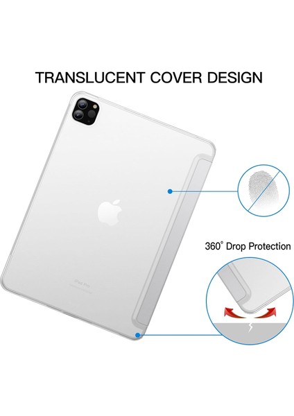 Apple iPad Pro 11 2. Nesil (2020) Yatay Standlı Uyku Modlu Basic Arkası Sert Smart Kılıf A2228 A2068 A2230 indirimleri