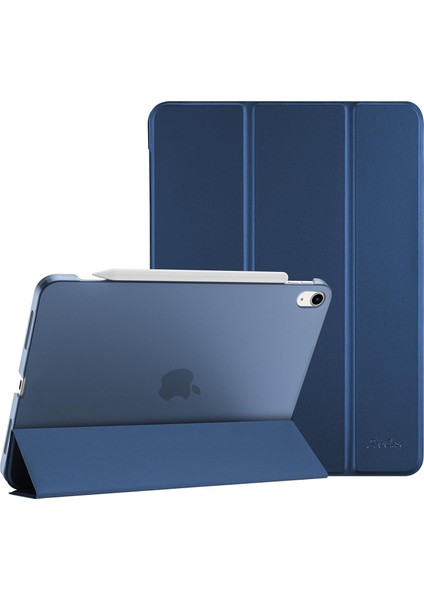 Apple Air 4. Nesil (2020) 10.9 Yatay Standlı Uyku Modlu Basic Arkası Sert Smart Kılıf ve Ekran Koruyucu A2316 A2324 A2325 A2072