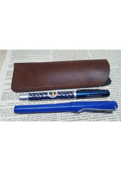 Gerçek Deri El Emeği Özel Kalemleriniz Için Kalemlik ( 2*3 Kalem Için ) 5,5cm17 cm 18M2 fırsatları