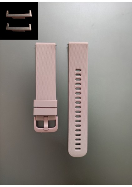 Huawei Watch Fit 2 Uyumlu Premium Tokalı Silikon Kordon Açık Lila