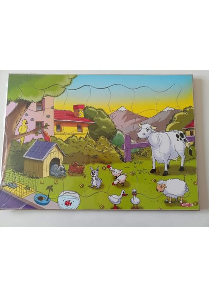 Doğa ve Hayvanlar Çiflik Puzzle Yapboz 25X35 Cm. 35 Parça