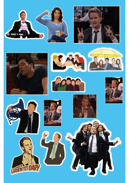 How I Met Your Mother Hımym Temalı Sticker Etiket Seti - Laptop Telefon Notebook Defter