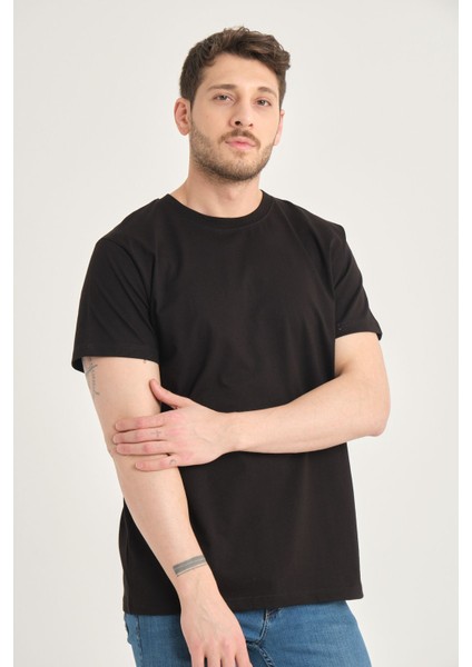 2 Adet Erkek %100 Pamuk Standart Kalıp Kolay Kırışmayan Düz Renk Basic Tişört modelleri