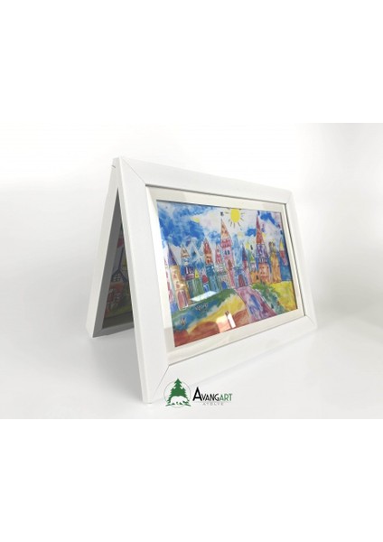 Çocuk Sanat Çerçevesi, Katlanır Resim Çerçevesi Beyaz A4 modelleri