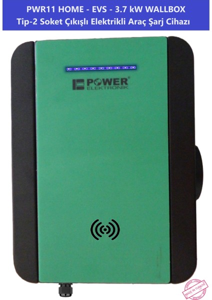 ELEKTRONİK SHOP | PWR11 HOME-EVS-3,7 kW WALLBOX - TİP2 SOKET ÇIKIŞLI ELEKTRİKLİ ARAÇ ŞARJ CİHAZI