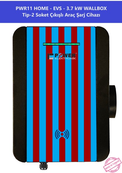 ELEKTRONİK SHOP | PWR11 HOME-EVS-3,7 kW WALLBOX - TİP2 SOKET ÇIKIŞLI ELEKTRİKLİ ARAÇ ŞARJ CİHAZI