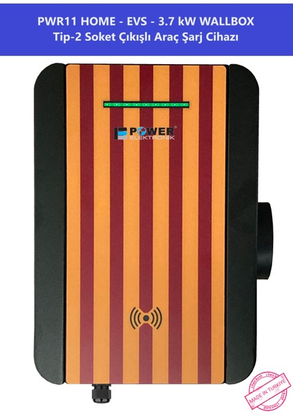 ELEKTRONİK SHOP | PWR11 HOME-EVS-3,7 kW WALLBOX - TİP2 SOKET ÇIKIŞLI ELEKTRİKLİ ARAÇ ŞARJ CİHAZI