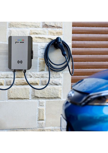 POWER ELEKTRONİK SHOP | PWR11 HOME-EVC-7.4 kW WALLBOX - 5 MT KABLO ÇIKIŞLI ELEKTRİKLİ ARAÇ ŞARJ CİHAZI