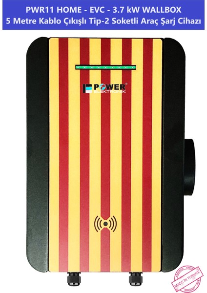ELEKTRONİK SHOP | PWR11 HOME-EVC-3,7 kW WALLBOX - 5 MT KABLO ÇIKIŞLI ELEKTRİKLİ ARAÇ ŞARJ CİHAZI fiyatları