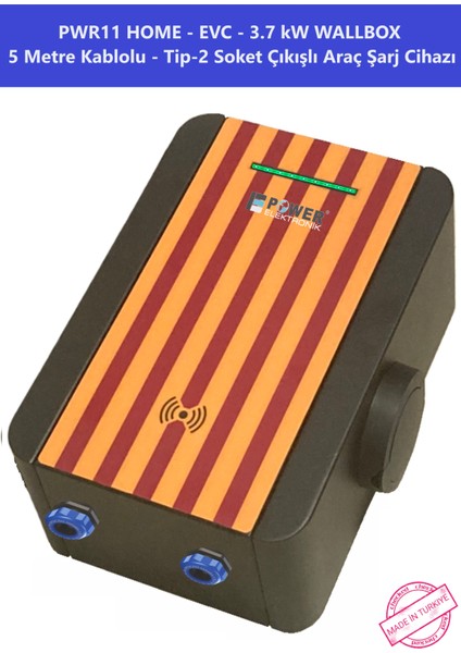 ELEKTRONİK SHOP | PWR11 HOME-EVC-3,7 kW WALLBOX - 5 MT KABLO ÇIKIŞLI ELEKTRİKLİ ARAÇ ŞARJ CİHAZI modelleri