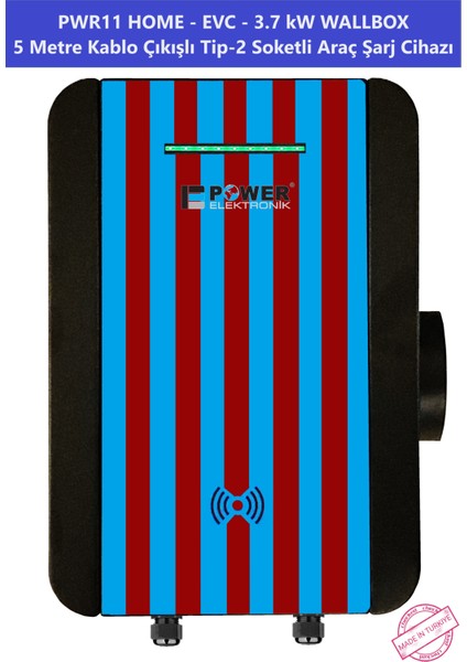 ELEKTRONİK SHOP | PWR11 HOME-EVC-3,7 kW WALLBOX - 5 MT KABLO ÇIKIŞLI ELEKTRİKLİ ARAÇ ŞARJ CİHAZI fırsatları