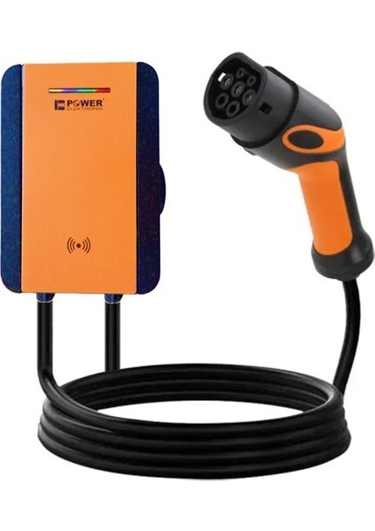 ELEKTRONİK SHOP | PWR33 HOME-EVC-22 kW WALLBOX - 5 MT KABLO ÇIKIŞLI ELEKTRİKLİ ARAÇ ŞARJ CİHAZI