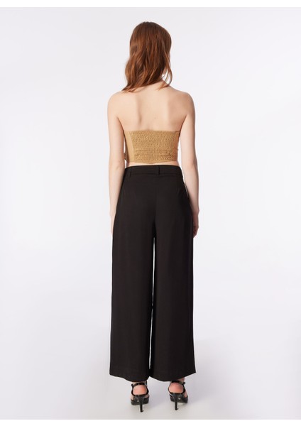 Siyah Kadın Crop Pantolon F4SL-PNT0303 indirimleri