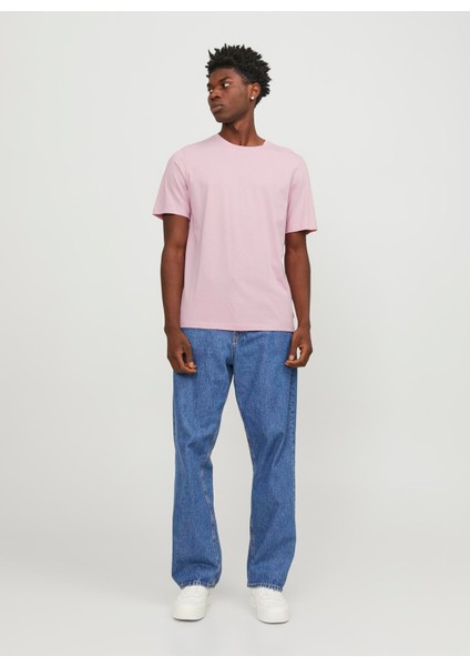 JJEORGANIC BASIC TEE SS Pembe Erkek Kısa Kol T-Shirt modelleri