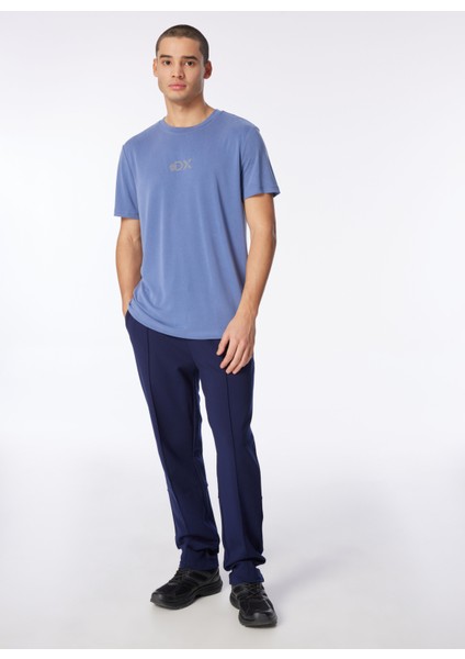 Indigo Erkek Bisiklet Yaka Relaxed Baskılı T-Shirt D4SM-TST3282 fiyatları