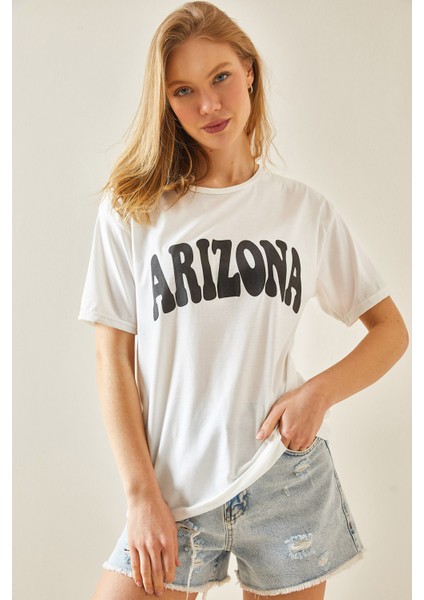Siyah Bisiklet Yaka Yazılı T-Shirt 5YXK1-48234-02