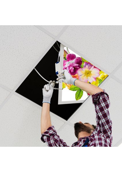 60X60 LED Panel Aydınlatma Armatür Avize Sıva Altı Desenli Tekli 46510223SA