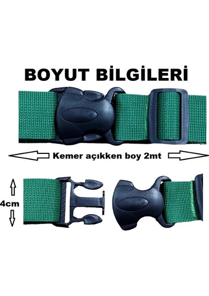 Valiz Bavul Emniyet Kemeri 2 Adet Yeşil