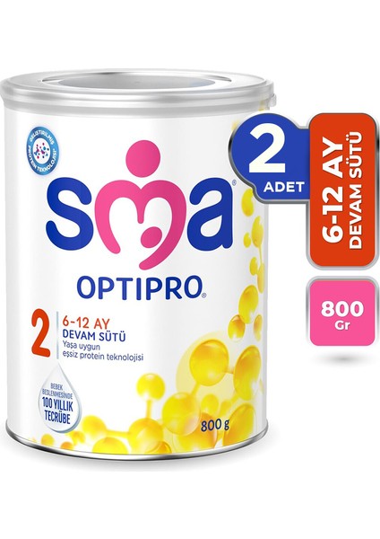 Optipro 2 Bebek Maması 800 gr 2 Adet