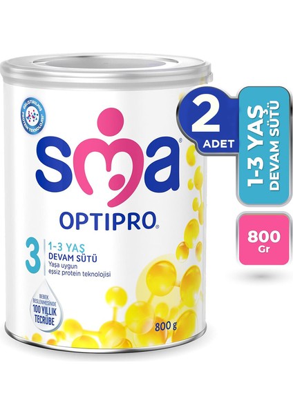 Optipro 3 Bebek Maması 800 gr 2 Adet