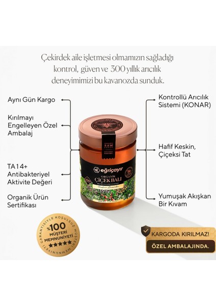 Organik Çiçek Balı TA14+ 450g